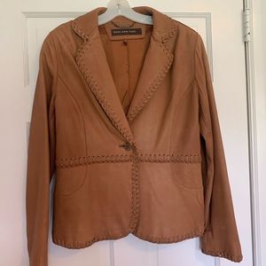 Marc NY leather blazer brand new condition.